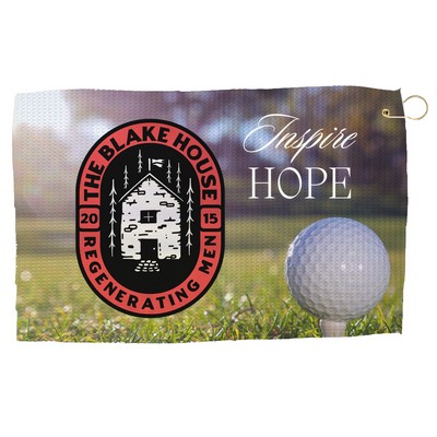 Microfiber Full Bleed Waffle Golf Towel (15" x 24")