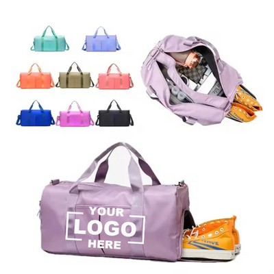 Durable Gym Travel Duffel Bag with Wet Pocket