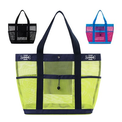 Oversized Mesh Beach Tote Bag