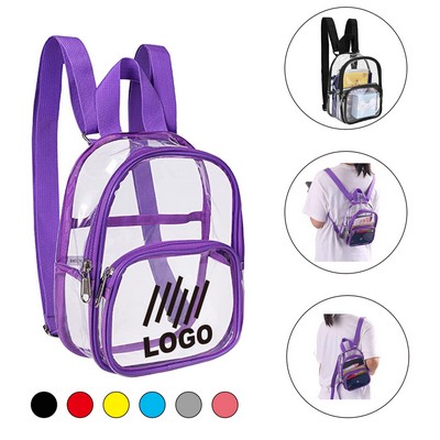 Mini Portable Pvc Clear Outdoor Backpack