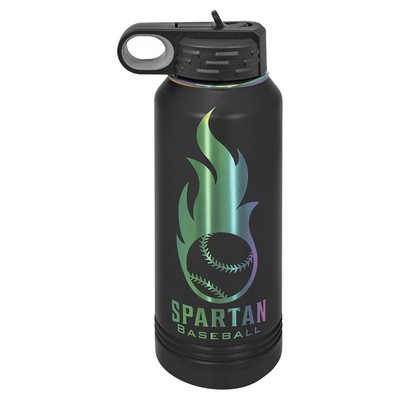 Polar Camel 32 oz. Black/Prism ION-Plated Water Bottle