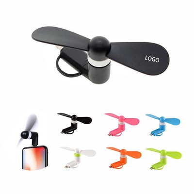 2-In-1 Mini Usb Smartphone Fan
