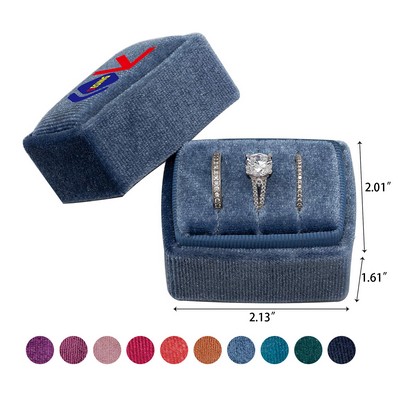 3 Ring Velvet Ring Box Ring Holder Jewelry Proposal Boxes
