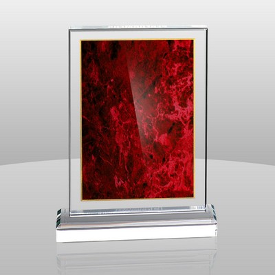 Maroon Red Marble Print Award (9"x6"x2")