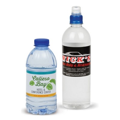 Rectangle Water Bottle Labels - 2?" x 9", Spot Color