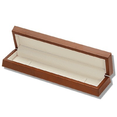 Brown Wood/Leather Bracelet Box