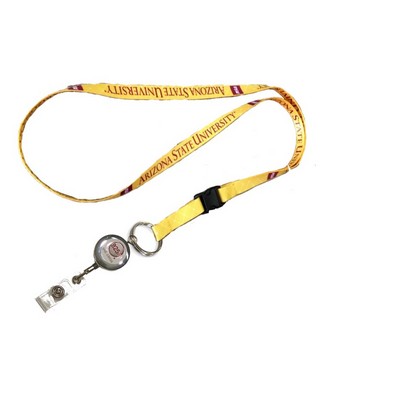 3/8" Sublimated Lanyard w/J-Hook Or Split Key Ring