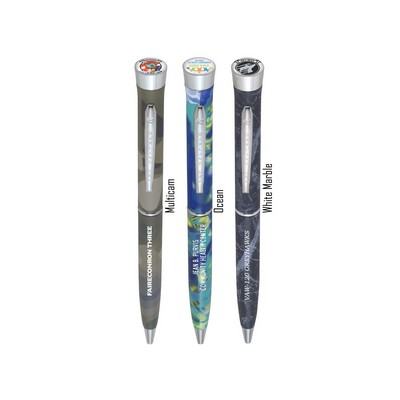 Liberty Collection- Garland® USA Made Hefty | Hydrodripped Metal Pen | Chrome Accents