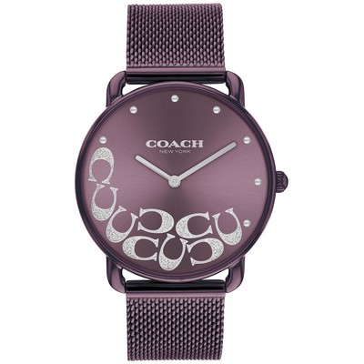 Coach® Ladies Elliott Purple Watch w/Diamond Dust C's