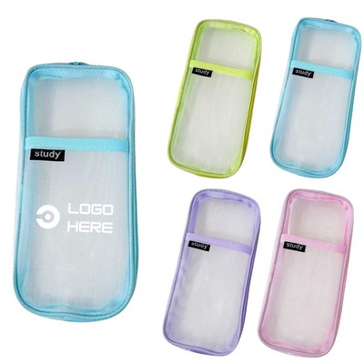 Grid Mesh Pen Pencil Case