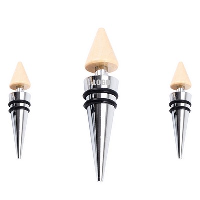 Eco Friendly Wooden Cone Shaped Wine Cork Bottle Stopper