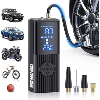 Portable Air Pump With Accurate Pressure LCD Display 3X Fast Inflation