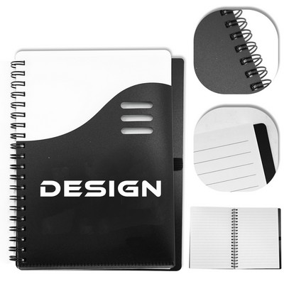 Spiral Notebook with Pen and PP Cover