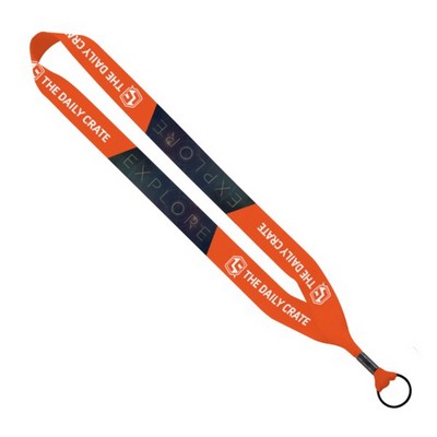 1" Polyester Waffle Weave Dye Sublimated Lanyard