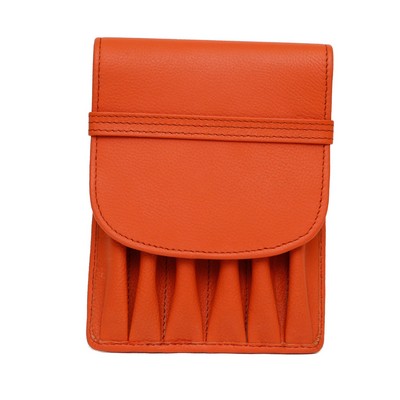 Ashlin® Designer Pavia Tangerine Orange Hexa Pen Case