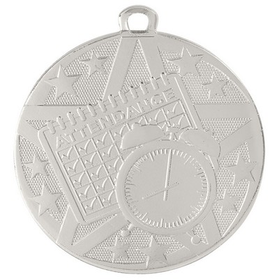 2" Silver Superstar Perfect Attendance Medal