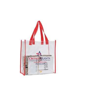 Clear Vinyl Stadium Compliant Pvc Tote Bag