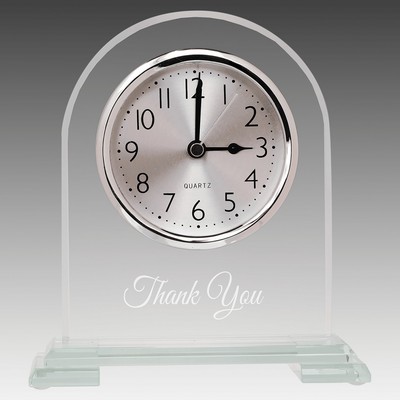 6.5" Arch Glass Clock