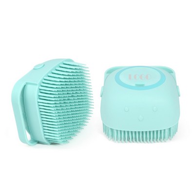 Silicone Shower Brush Scrubber With Shower Gel Dispenser
