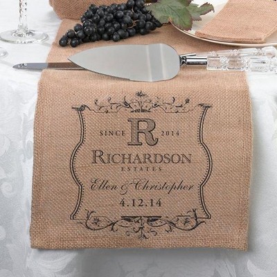 Havana Faux Burlap Table Runner - All Over Print