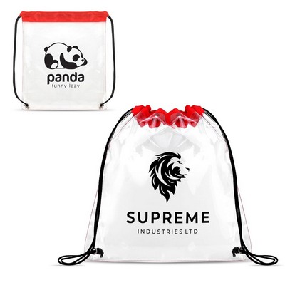 Clear Stadium Drawstring Sportpack (12" X 12")