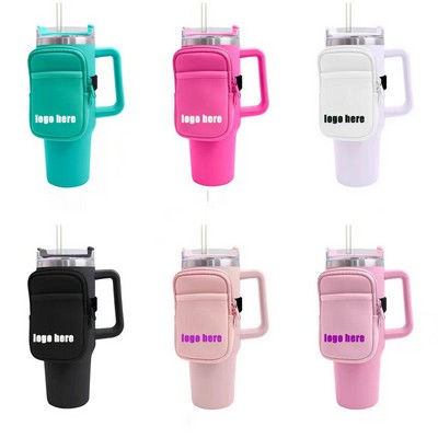 40oz Water Bottle Pouch with Two Pockets