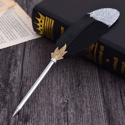 Glitter Powder Feather Pen