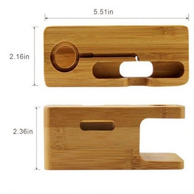 Bamboo Wood Charging Holder for Watch Phone