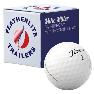 Titleist® Pro V1 Golf Ball in Custom One Ball Box