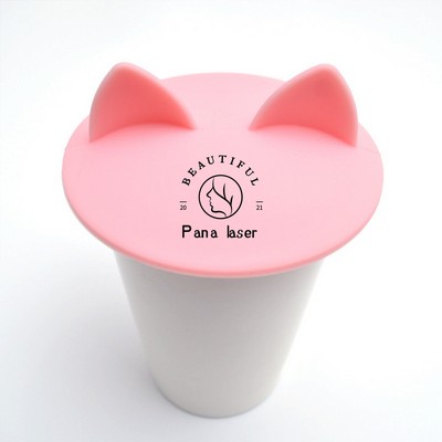 Silicone Small Cat Ear Shaped Cup Lid