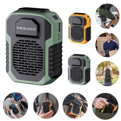 Outdoor Portable Wearable Fan Waist Hanging Fan with Power Bank