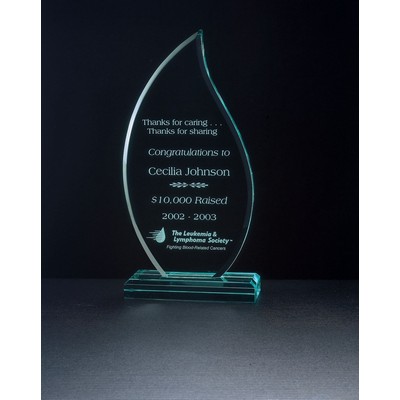 Flame Series Jade Acrylic Award (3 5/8"x7 3/4")