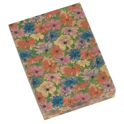 Metallic Floral Print Cotton Filled Box ( 7" x5"x 1¼")