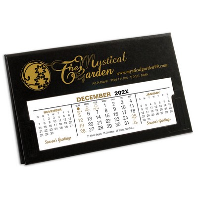 MMA Deskdate® Refillable Desk Calendar, Eclipse Black - Special! Up to 40% Off thru 5/31/25*