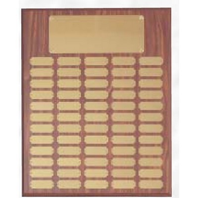 Perpetual 50 Plate Plaque w/ Gold Brass Plates (16"x20")