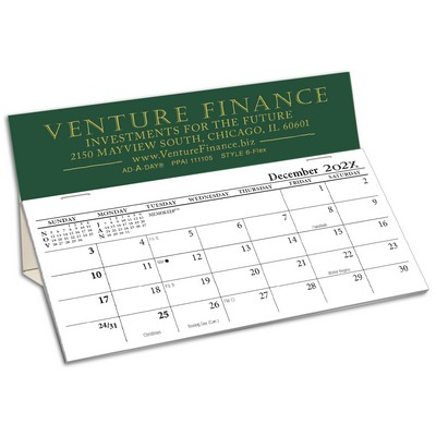 6-Flex Desk Calendar, Green