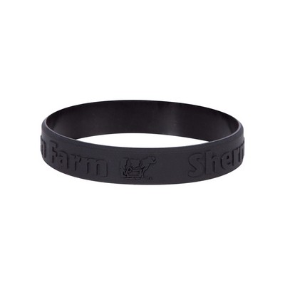 1/2" Silicone Embossed Wristband