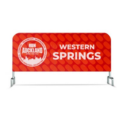 5 FT Stretchable Spandex Fence Cover for Crowd Control used as a Barricade Cloth