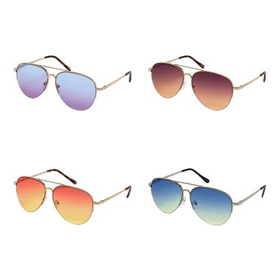 Weekend Gradient Color Lens Aviator Sunglasses