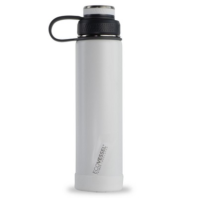EcoVessel Boulder 24 Oz Trimax® Insulated Ss Water Bottle - Whiteout