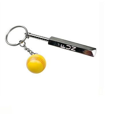 Cricket Bat Cricket Ball Keychain Cricket Ball Set Key Ring