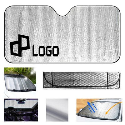 55.11 X 27.55 Inch Aluminum Foil Car Front Sun Shade