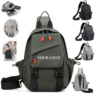 Shoulder CrossbodyBackpack USB Rechargeable