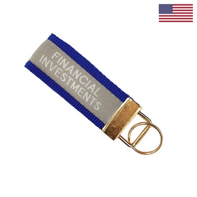 3" Woven Key Strap w/ Gold-colored Hardware - "Elite" Weave