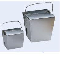 Silver Take-Out Box