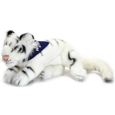 12" Laying White Tiger Stuffed Animal