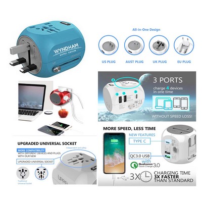 Promotek iBank® World Travel Adapter for 150 countries