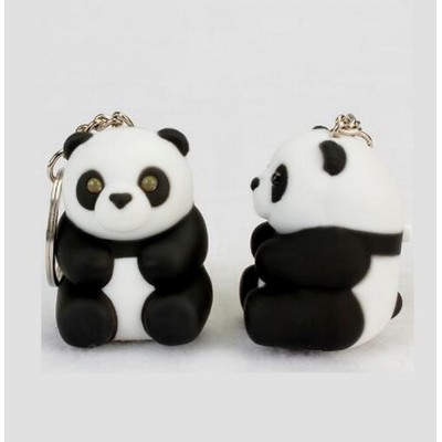 Panda LED Sound Keychain