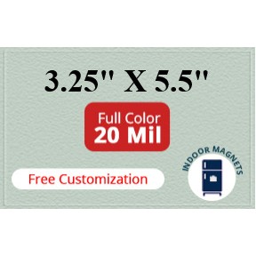 Magnet - 3.25x5.5 Square Corners - 20 mil