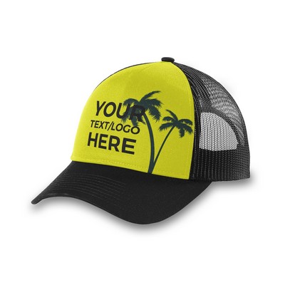 Domestic Low Profile Trucker Hat Domestic In Palm